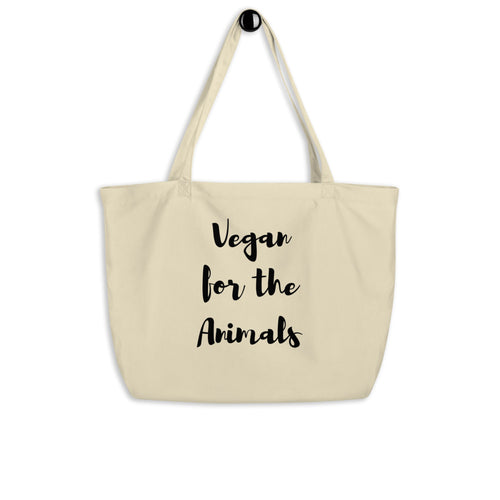 Vegan for the Animals organic tote bag