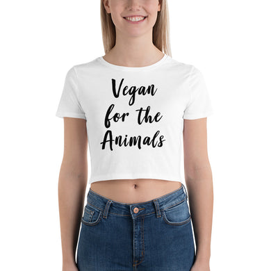 Vegan for the Animals Crop Tee