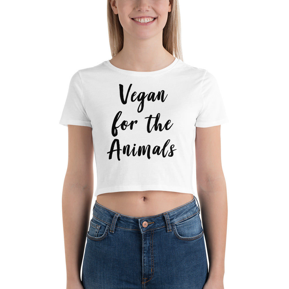 Vegan for the Animals Crop Tee